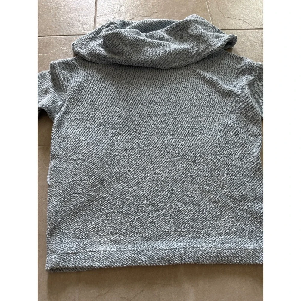 Free People Beach Sweater Womens Small Icy Blue Chunky Cowl‎ Neck Coastal NWT - Picture 5 of 7